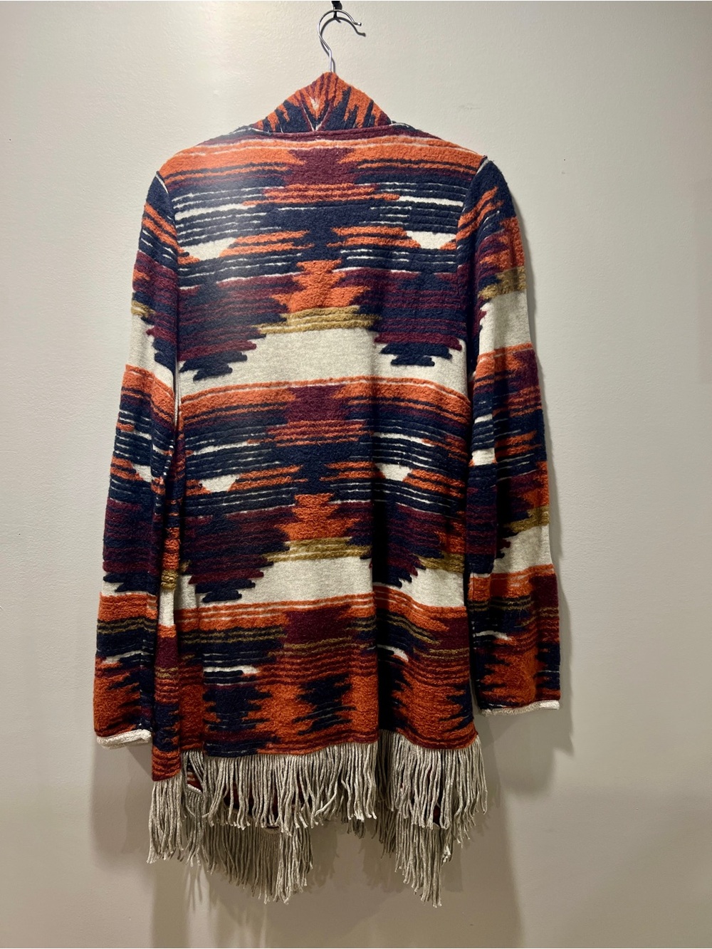 Lucky Brand Aztec Open Front Drape Cardigan NWT - Picture 3 of 7